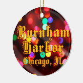 Burnham Hafen Chicago beleuchtet Keramikornament (Links)
