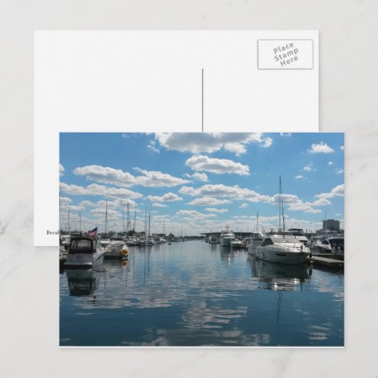 Burnham Hafen - Chicago Postkarte (Vorne/Hinten)