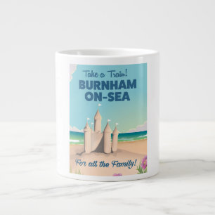 BURNHAM-ON-SEA Sandcastle-Reiseplakat Jumbo-Tasse