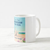 BURNHAM-ON-SEA Sandcastle-Reiseplakat Kaffeetasse (VorderseiteRechts)