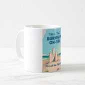 BURNHAM-ON-SEA Sandcastle-Reiseplakat Kaffeetasse (Vorderseite Links)