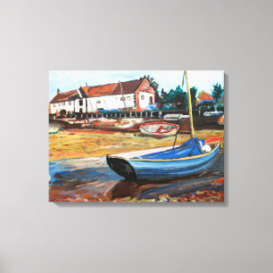 Burnham Overy Staithe wird zu Burnham Overy Strand Leinwanddruck