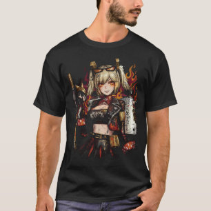 Burnice White ZZZ Rote Haare Pferdeschwänze Flamme T-Shirt