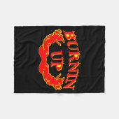 Burnin Up Flames Vintage Fleecedecke (Vorderseite (Horizontal))