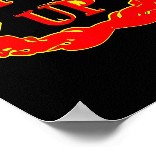 Burnin Up Flames Vintage  Poster (Ecke)