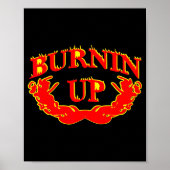 Burnin Up Flames Vintage  Poster (Vorne)