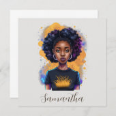 Burning Afro Woman (Vorne/Hinten)