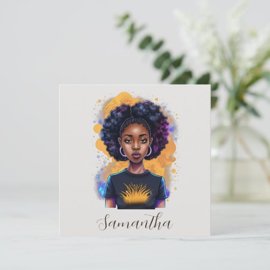 Burning Afro Woman (Stehend Vorderseite)