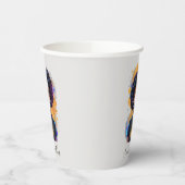 Burning Afro Woman Pappbecher (Links)