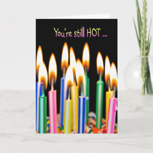 Burning Birthday Candles Card Karte
