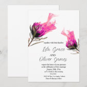 Burning Bloom Elegance Hochzeit Einladung (Vorne/Hinten)