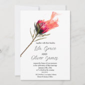 Burning Bloom Elegance Hochzeit Einladung (Vorderseite)