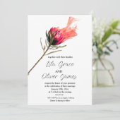 Burning Bloom Elegance Hochzeit Einladung (Stehend Vorderseite)