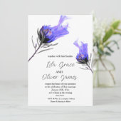 Burning Bloom Elegance Hochzeit Einladung (Stehend Vorderseite)