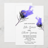 Burning Bloom Elegance Hochzeit Einladung (Vorne/Hinten)