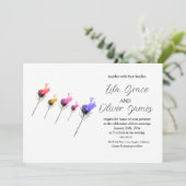 Burning Bloom Elegance Hochzeit Einladung (Stehend Vorderseite)