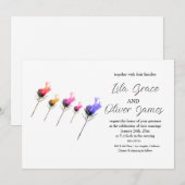 Burning Bloom Elegance Hochzeit Einladung (Vorne/Hinten)