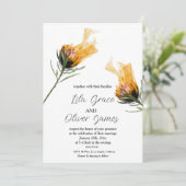 Burning Bloom Elegance Hochzeit Einladung (Stehend Vorderseite)