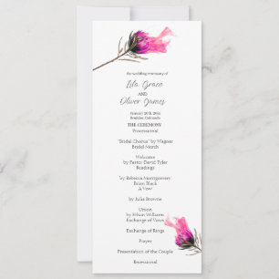 Burning Bloom Elegance Hochzeitsmenü Einladung
