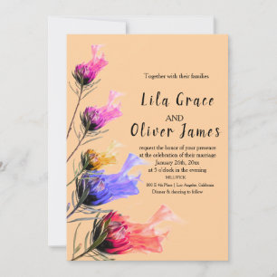 Burning Bloom Elegance Wedding Einladung