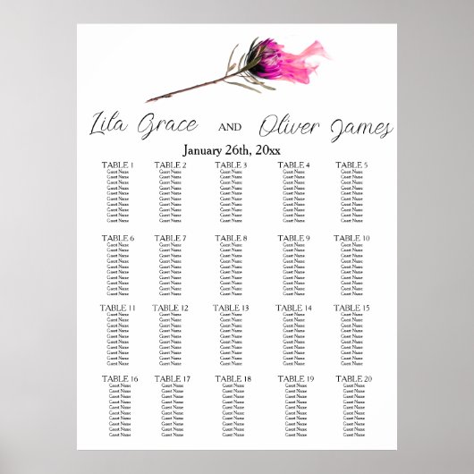 Burning Bloom Elegance Wedding Poster (Vorne)