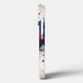 Burning Blue Heart mit Roten Blume Case-Mate iPhone Hülle (Rückseite / Links)