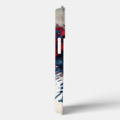 Burning Blue Heart mit Roten Blume Case-Mate iPhone Hülle (Rückseite / Rechts)