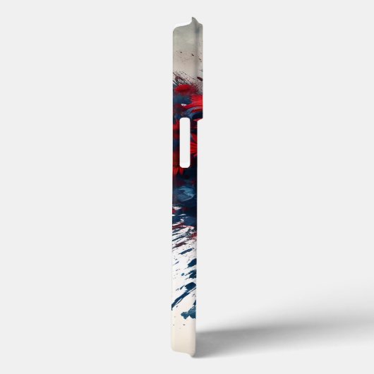 Burning Blue Heart mit Roten Blume Case-Mate iPhone Hülle (Rückseite / Rechts)