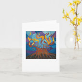 Burning Bush Mosaic Card Karte (Gelbe Blume)