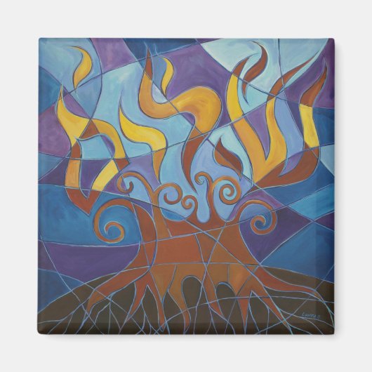 Burning Bush Mosaik II Magnet (Vorne)