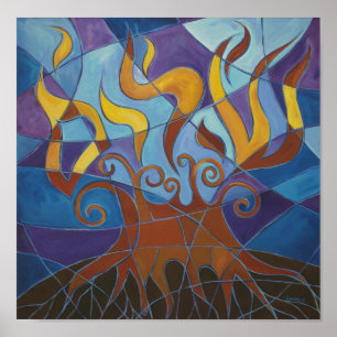 Burning Bush Mosaik II Print Poster