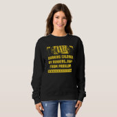 Burning Calories from Problems Workout Humor Gym Sweatshirt (Vorne ganz)