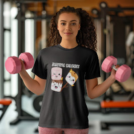 Burning Calories Marshmallow Meme T-Shirt