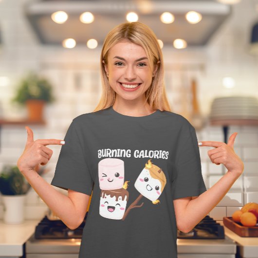 Burning Calories Marshmallow Meme T-Shirt