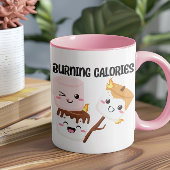 Burning Calories Marshmallow Meme Tasse