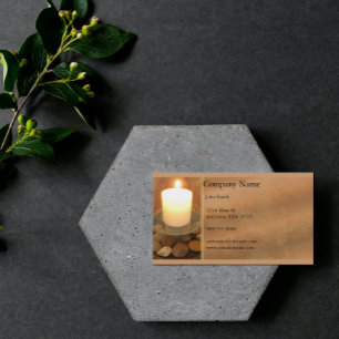 Burning Candle Business Card Visitenkarte