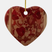 Burning Candles for Valentines Day Tree Keramik Ornament (Hinten)