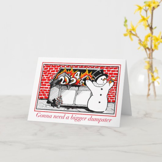 Burning Dumpster Karte (Gelbe Blume)