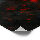 Burning Embers - Volcanic Abstract Texture Art Poster (Ecke)