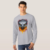 Burning Eye Hawk Splatter Langarmshirt T-Shirt (Vorne ganz)