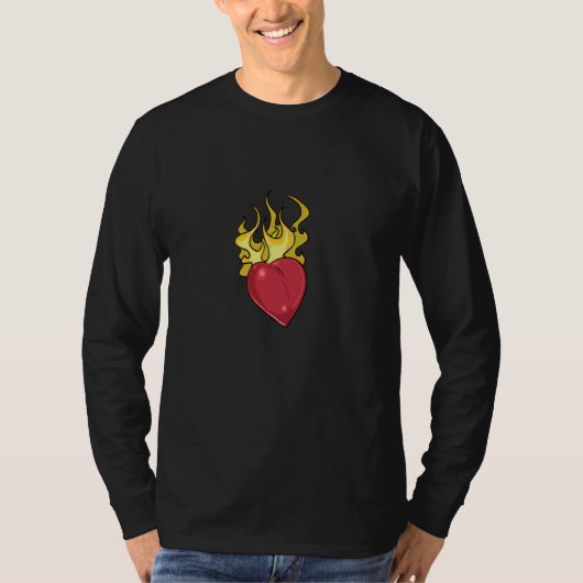 Burning Heart T - Shirt Handy Case Heart Hood (Vorderseite)
