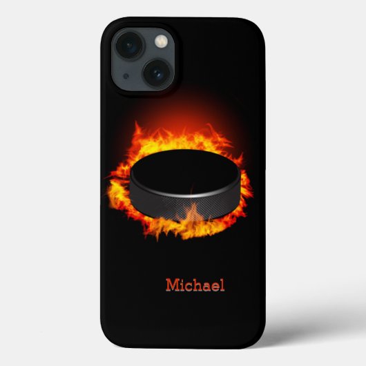 Burning Hockey Puck Case-Mate iPhone Hülle (Rückseite)