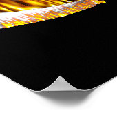 Burning Hockey Sticks Poster (Ecke)