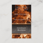 Burning Inferno Business Card Visitenkarte (Rückseite)