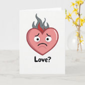 Burning Love Heartbreak Card Karte (Gelbe Blume)