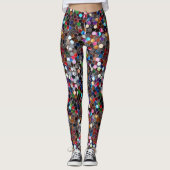 Burning Man mehrfarbige Sequenzen Leggings (Vorderseite)