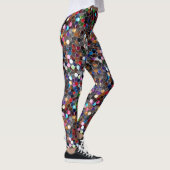 Burning Man mehrfarbige Sequenzen Leggings (Rechts)