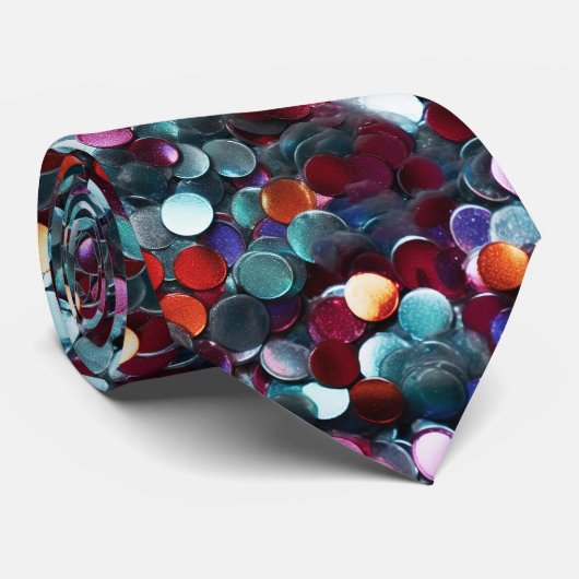 Burning Man Multicolor-Sequenzen Krawatte (Gerollt)