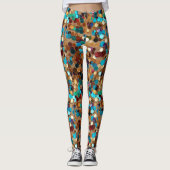 Burning Man Multicolor-Sequenzen Leggings (Vorderseite)