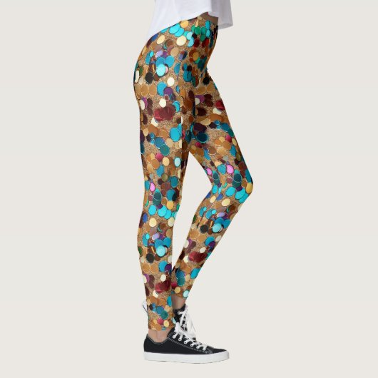 Burning Man Multicolor-Sequenzen Leggings (Rechts)